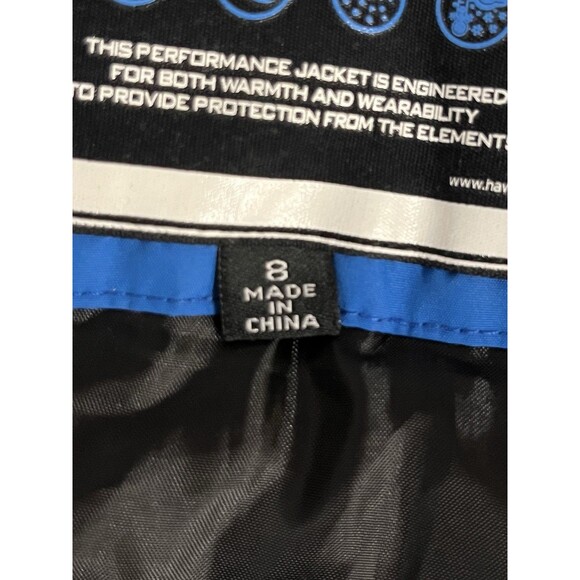 HAWKE&CO Sport BOYS Winter Snow Jacket Gray/Blue/Black Full Double Zipper Size 8 - Picture 7 of 9